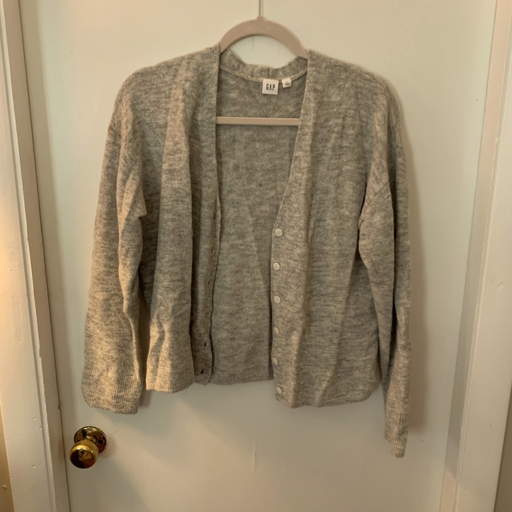 Gray Cashmere Cardigan